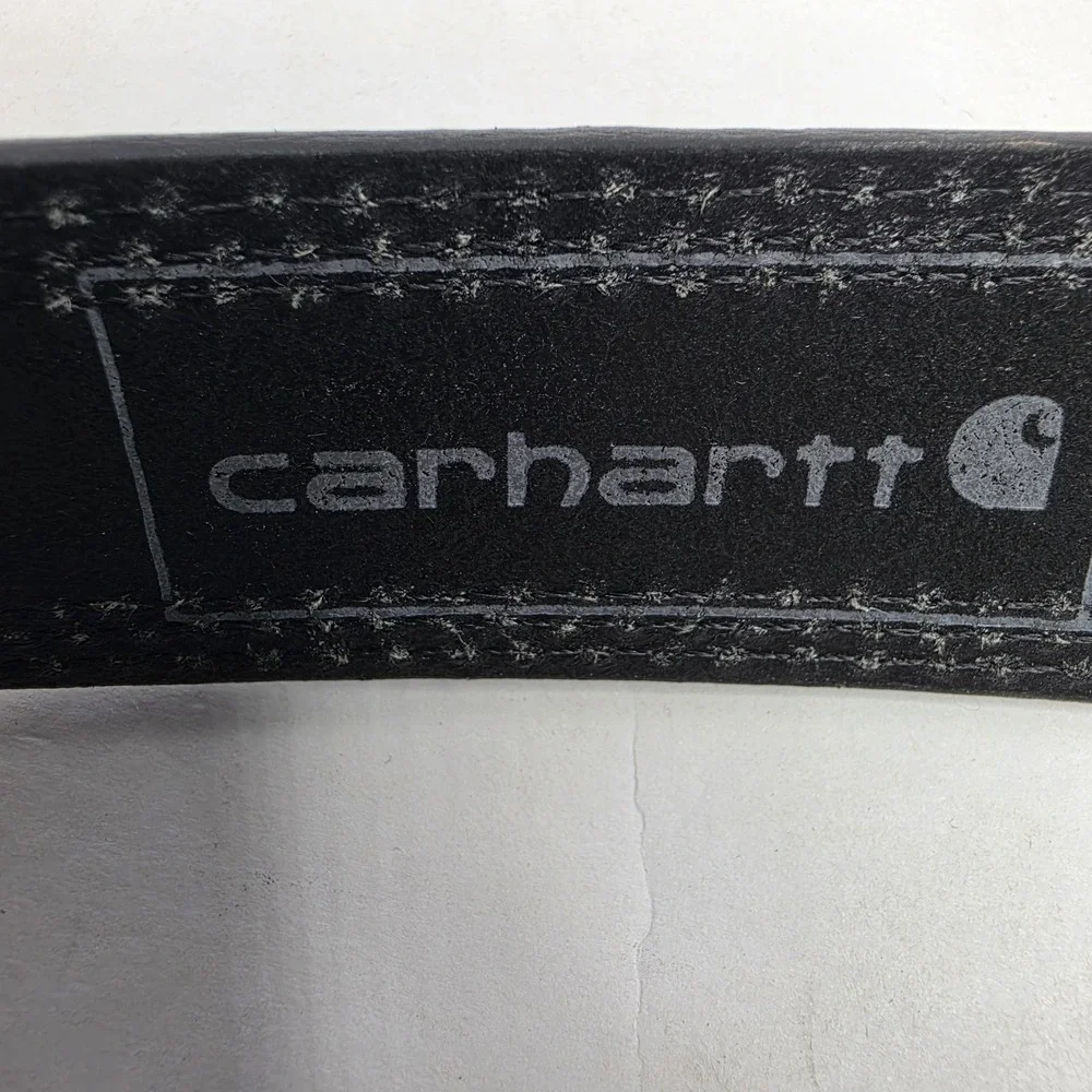 Carhartt Belt Grayish Black Top Grain Leather Size 34 Measures 40